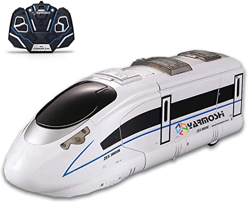 Mopoq Control remoto Voz Deformación con un botón Autobots Harmony Tren de alta velocidad Robot de deformación activado por voz Luces, música, derrapes y bailes Regalos divertidos para niños y niñas m