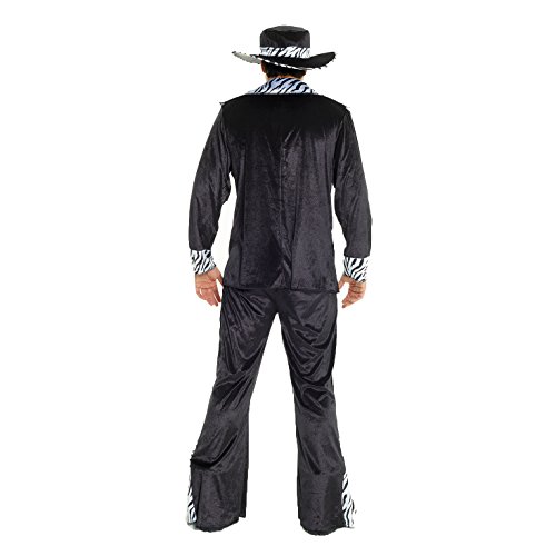 MORPH Costumes Disfraz Años 70 Hombre Negro, Disfraces Carnaval Hombre Disponible en Talla XL
