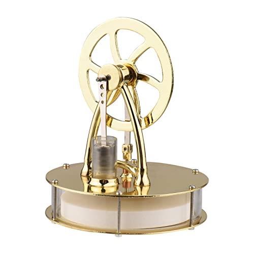 Motor De Motor Stirling,Motor Stirling de baja temperatura, generador de electricidad ensamblado, experimento de calor, modelo de generador físico con diseño de volante, experimento científico