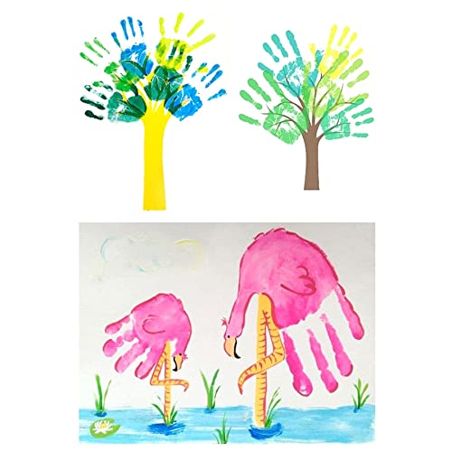 MTDBAOD Funny Finger Painting Kit, 25 Colors Finger Painting Kit and Book, Washable Paint Pad, DIY School Painting, Finger Paint for Kids Ages 3+