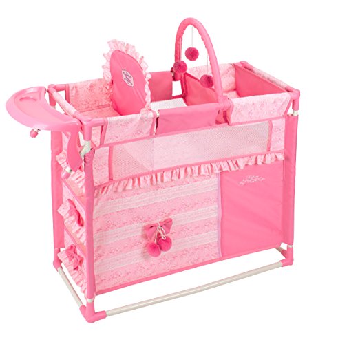 Muñecas Saica 5304 - Cuna Cambiador Reborn, Rosa, 32 x 85 x 82 cm