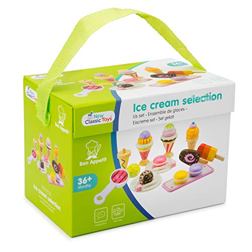 New Classic Toys-10630 Nuevos Clásicos Juguetes-0630-Imitación Juego-Cocina-Completar Hielo Paquete Deluxe, Color madera (630) , color/modelo surtido