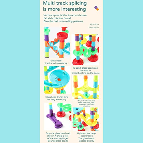 Niktule Juego de juguete de bloque de mármol juguete para niños gravedad juego de mármol juguete de construcción regalo para niños niñas edad 5 6 7 8 4548 cm/189177 in