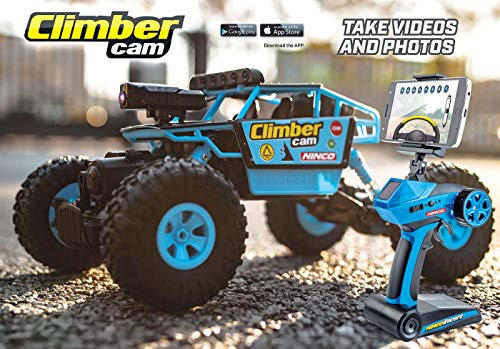 Ninco Racers Climber CAM Coche teledirigido con cámara incorporada, retransmite en Directo, Apto para Android y iOS, tracción Total, 2,4 GHz (NH93110).