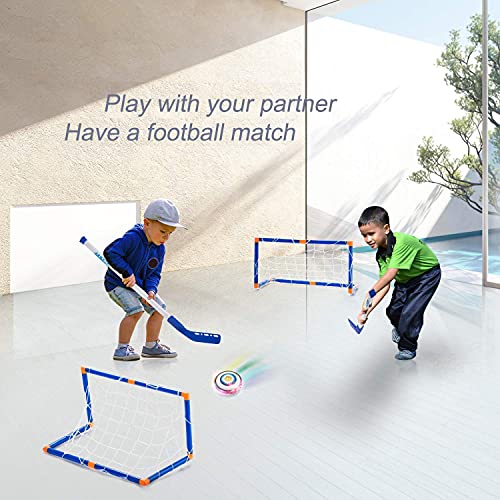 NIWWIN Hover Conjunto de Juguetes de balón de fútbol, simimulando Juguetes de fútbol 7 Piezas, Juego de fútbol eléctrico Interior.Football Regalos para niños y niñas 3 4 5 6 7 8-12 años de Edad