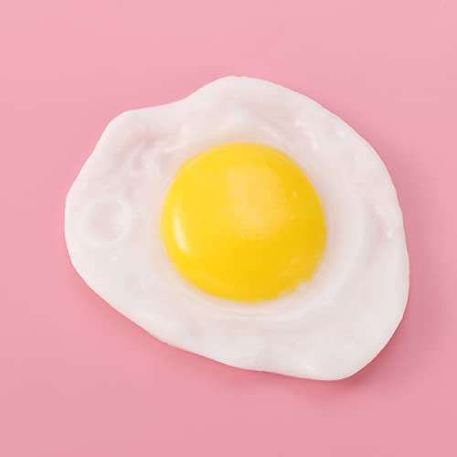 NOLITOY Huevos Artificiales Juguetes Cocidos Escalfados: Accesorios de Huevos Modelo para La Cocina de La Cocina Decoración de La Decoración de Los Accesorios de La Broma Escalfada
