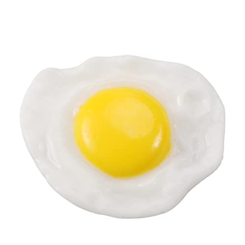 NOLITOY Huevos Artificiales Juguetes Cocidos Escalfados: Accesorios de Huevos Modelo para La Cocina de La Cocina Decoración de La Decoración de Los Accesorios de La Broma Escalfada