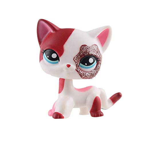 Nuevo Lps Juguete Gato Perro Mascotas Tienda Juguete Negro Pelo Corto Gato Rosa Perro Gran Colección Dane Juego De Papel De Acción Los Niños Los Mejores Regalos 14