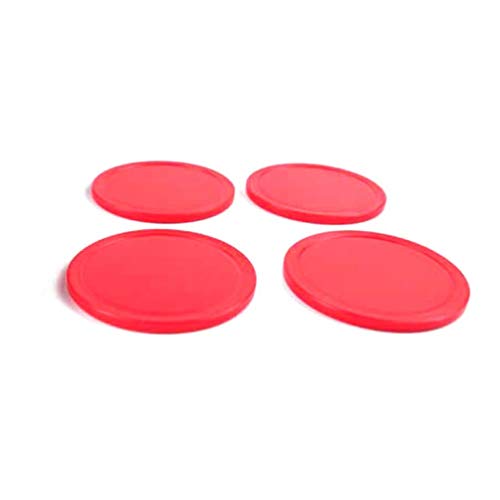 NUOBESTY 4 Piezas de Discos de Hockey de Aire Y Empujadores Manijas de GOL Paletas de Repuesto para Accesorios de Equipos de Mesas de Juego (Rojo) 50 Mm
