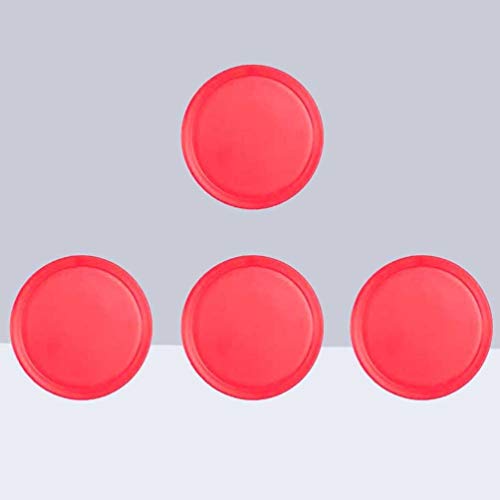 NUOBESTY 4 Piezas de Discos de Hockey de Aire Y Empujadores Manijas de GOL Paletas de Repuesto para Accesorios de Equipos de Mesas de Juego (Rojo) 50 Mm