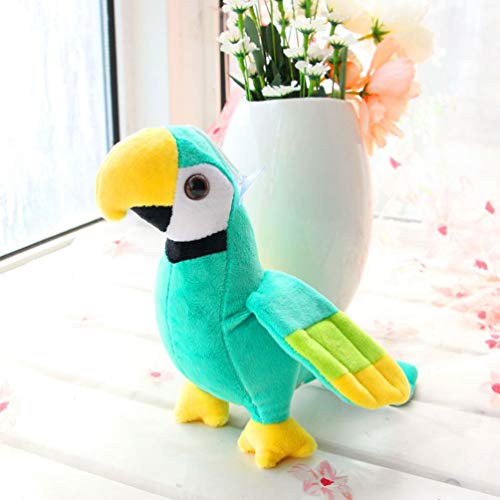 NUOBESTY Loro de Peluche de Juguete Realista Loro de Peluche de Juguete de Felpa Loro Mullido Pájaro Animal de Peluche para Niños Decoración Verde S