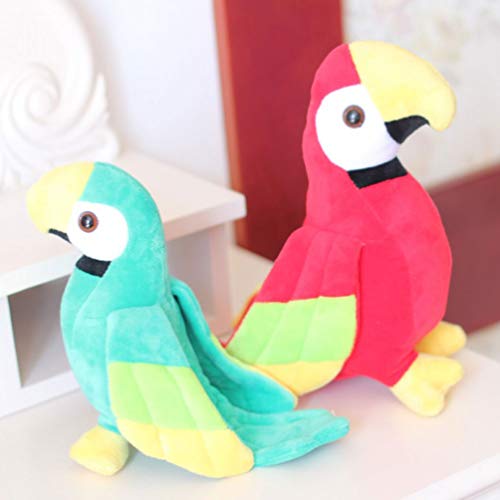 NUOBESTY Loro de Peluche de Juguete Realista Loro de Peluche de Juguete de Felpa Loro Mullido Pájaro Animal de Peluche para Niños Decoración Verde S