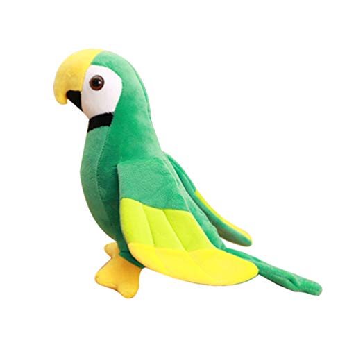 NUOBESTY Loro de Peluche de Juguete Realista Loro de Peluche de Juguete de Felpa Loro Mullido Pájaro Animal de Peluche para Niños Decoración Verde S
