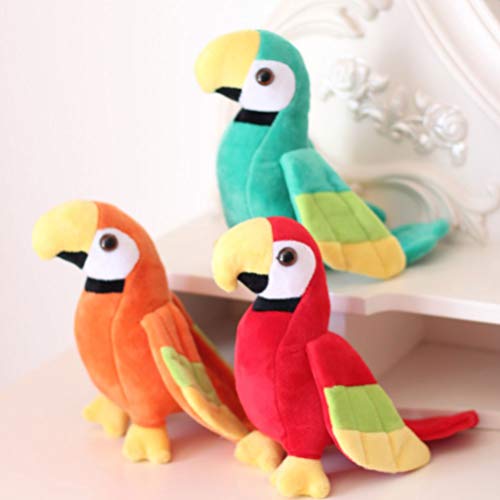 NUOBESTY Loro de Peluche de Juguete Realista Loro de Peluche de Juguete de Felpa Loro Mullido Pájaro Animal de Peluche para Niños Decoración Verde S