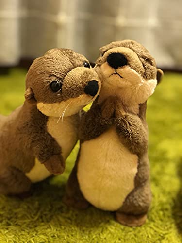 Nutria De Río De Pie De 18 Cm, Juguetes De Peluche De Tamaño Pequeño, Animales De Peluche De Nutria De La Vida Real, Juguetes Para Niños, Regalos De Cumpleaños, Riverotterb
