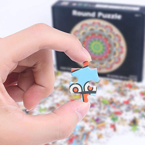 O-Kinee Redondo Puzzle, 1000 Piezas Rompecabezas Redondo, Puzzle Adultos, Puzzle Creativo, Rompecabezas para Niños, Rompecabezas Circular Juguete Intelectual Desafío Intelectual Juegos (Arco Iris)