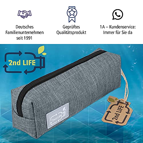 Online Estuche para lápices, de pana azul, estiloso, para niños y niñas, con práctica cremallera, 1 compartimento, ideal para la escuela, la universidad y la oficina (04093/6)
