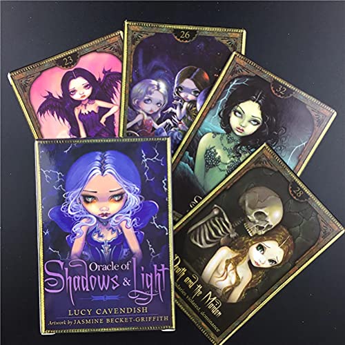 Oracle de Sombras y Tarjetas Ligeras,Oracle of Shadows and Light Cards,Style D,Tarot Deck