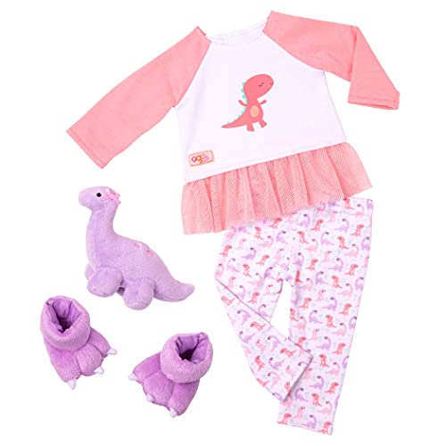 Our Generation- Ropa Deluxe para muñeca - Pijama Dinosaurio, Color (Battat BD30474Z)