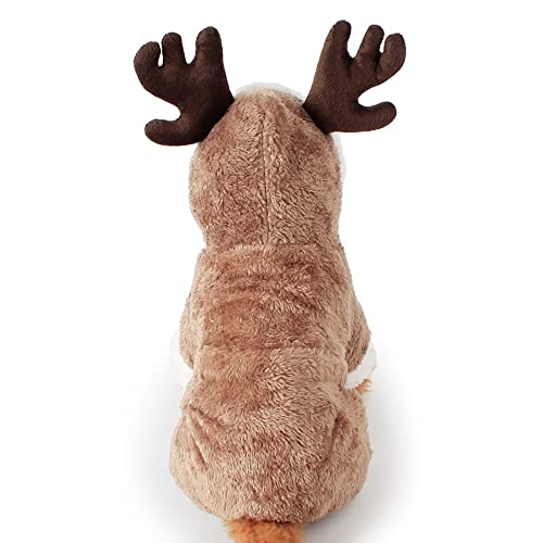 OVBBESS Ropa Navideña para Perro,Pet Santa Suit Disfraz de Perro Lindo Reno Disfraz de Gato Abrigo de Invierno Cálido