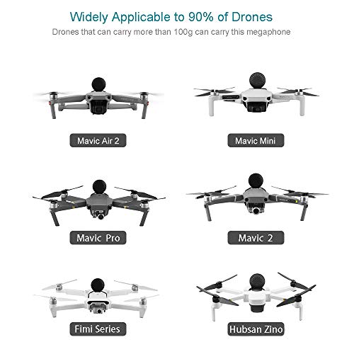 O'woda Drone Altavoz Megáfono en Tiempo Real Mini Amplificador Distancia Difusión aérea para dji Mavic 2/Air 2/Air 2S/Mavic 3/Pro/Mini/Spark/FIMII X8SE 2020/Mavic Mini 2/Mini SE Accesorios