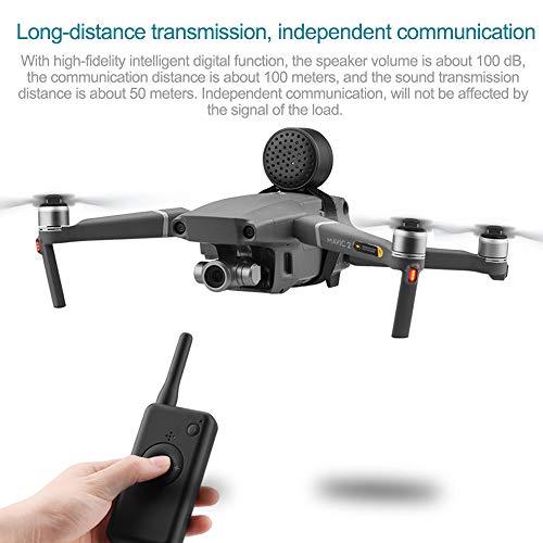 O'woda Drone Altavoz Megáfono en Tiempo Real Mini Amplificador Distancia Difusión aérea para dji Mavic 2/Air 2/Air 2S/Mavic 3/Pro/Mini/Spark/FIMII X8SE 2020/Mavic Mini 2/Mini SE Accesorios
