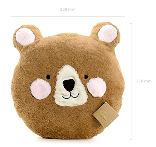 PartyDeco Almohadas rellenas Cojines de Felpa para niños de Diferentes diseños (Oso)