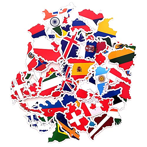 Pegatinas banderas nacionales paises mapa pegatina viajes vinilos portatil equipaje maletas botella de agua coche bandera España