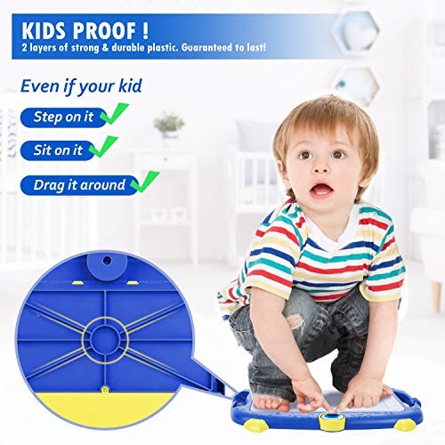 Peradix Pizarra Magnética Infantil, Colorido Borrable Tablero de Dibujo Magnético de Garabatos, Pizarras Magneticas Infantiles, Juguetes para Niños Infantiles (Azul)