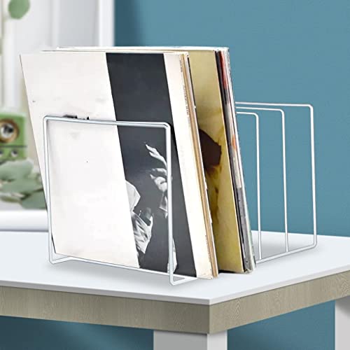 perfeclan Soporte de Almacenamiento de Discos de Vinilo Creativo Estante para Libros Colección de Registros Estante de Almacenamiento de revistas para el hogar - Negro
