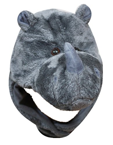 Petitebelle - Máscara de rinoceronte para disfraz de niños, color gris