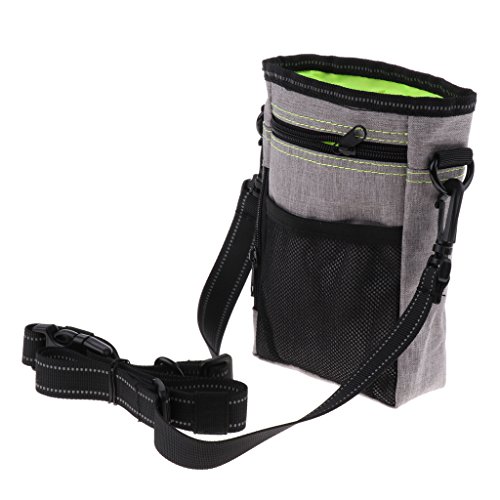 petsola Bolsa De Entrenamiento De Perros para Mascotas con Manos Libres Y Bolsas De Basura con Correa Ajustable - Verde