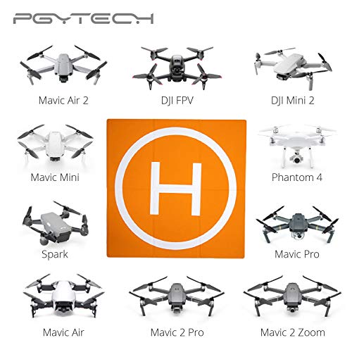 PGYTECH Drone Landing Pad, Universal Waterproof Pads portátiles de Aterrizaje Plegables para Drones Helicopter, Mavic 3, dji Air 2S, dji FPV, PVB Drones, dji Mavic Mini 2/Mavic Air 2/ Mavic 2