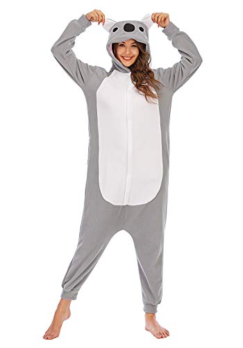Pijamas Animales Mujer Disfraces de Cosplay para Adultos Pijama Coala Enteros, S