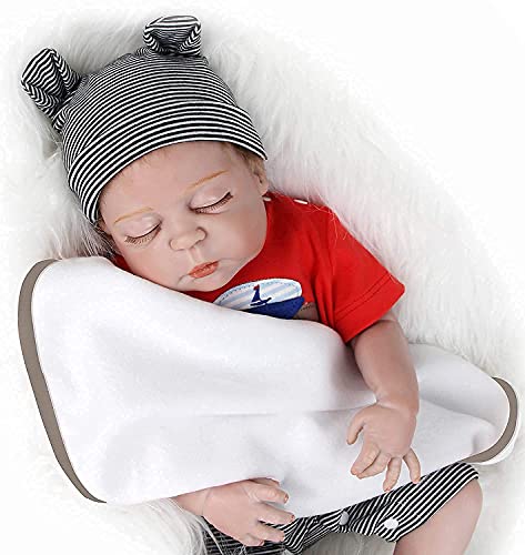 Pinky Reborn 18 Pulgadas 45 cm Cuerpo Silicona Vinilo Completo Real Touch Baby Realista Reborn Muñecas Realista Recién Nacido Muñeca Niño Juguete Regalo Navidad
