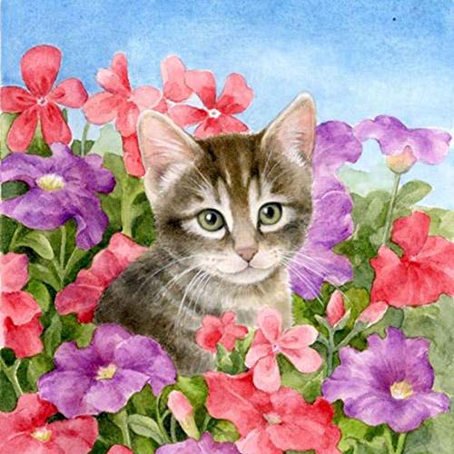 Pintura al óleo por números Animales Flor sobre lienzo Pinturas de dibujo pintadas a mano para adultos Colorear por número Decoración A12 40x50cm