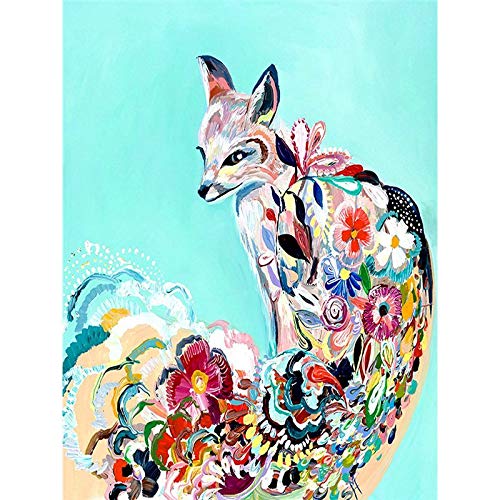 Pintura al óleo por números Animales Flor sobre lienzo Pinturas de dibujo pintadas a mano para adultos Colorear por número Decoración A12 40x50cm