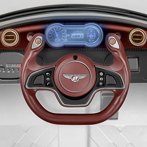 Playkin BENTLEY BLANCO - Coche electrico niños bateria 12V con mando ruedas goma y luces +3 años juguetes infantiles coches de bateria , color/modelo surtido