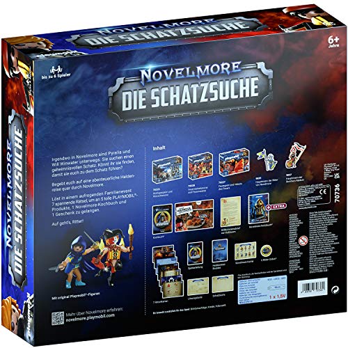 PLAYMOBIL Caja 70736 Novelmore La búsqueda del Tesoro con 5 Juegos Novelmore, Libro de Cocina y Cuaderno, a Partir de 6 años [Exclusivo en Amazon]