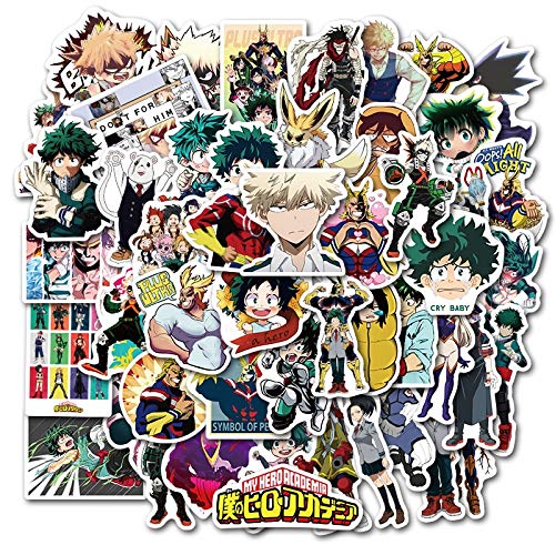 PMSMT 50 Piezas my Hero Academia Anime Pegatinas midoriya izuku bakugou Katsuki para DIY Equipaje portátil ps4 Casco Coche Juguete Regalo Pegatina