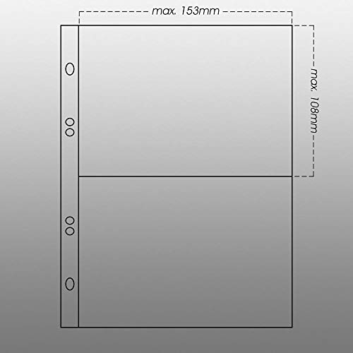 Prophila Álbum para Tarjetas Postales con 20 Fundas para 40 Tarjetas Postales marrón