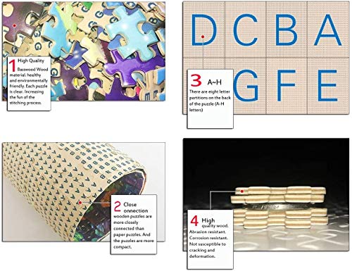 Puzzle 1.500 piezas, Rompecabezas de encastre de Madera, Puzzle Panorama, Obra de Arte de Juego de Rompecabezas para Adultos, Montaña imponente