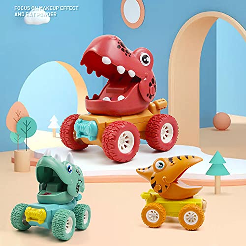 QHYZRV Dinosaurio Pull Back Cars Fun Cars Coches de dibujos animados Coches deportivos Animal Pull Back Cars Friction Cars Modelo de alta simulación Cars Scene Parking Hobby Toy Cars Niños, niñas, niñ