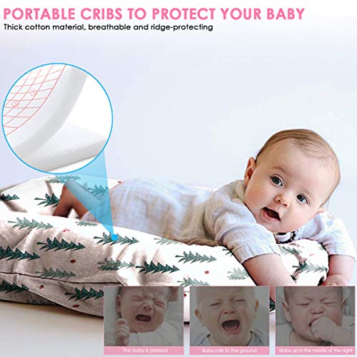 Qinhum Bebé Tumbona Portátil Suave Recién Nacido Cuna Colchón Cama Infantil Cuna para Dormir Durante 0-6 Meses Bebé