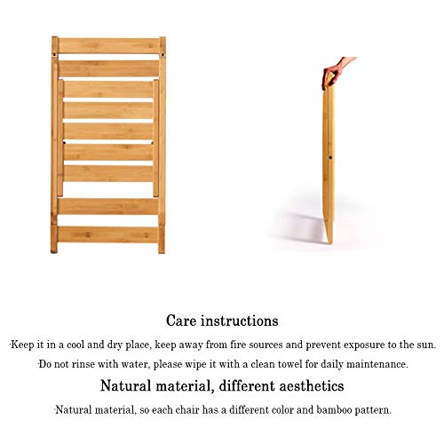 QZ-ICZY Silla de Comedor cómoda clásica, Casa Plegable Moderna Minimalista Silla Atrás Mesa de Comedor Silla Nordic Bamboo Lounge Sillill