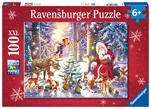 Ravensburger puzzle - Navidad en el bosque Puzzle 100 Pz XXL, Puzzle para niños