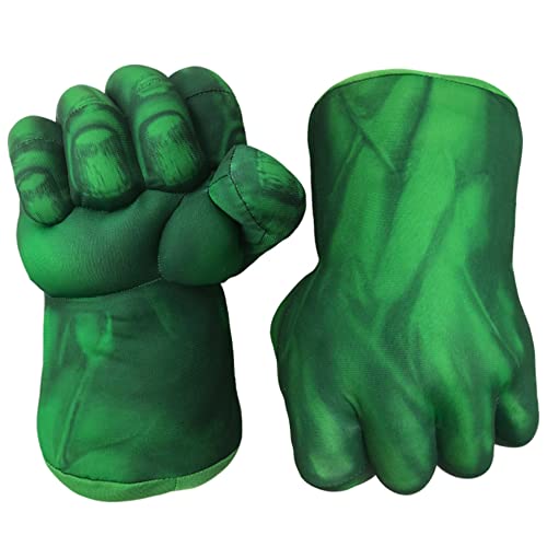 RecontraMago Guantes de Super Héroes para Niños y Adultos - Divertidos Guantes Tejido Fuerte - Hulk Capitan America - Superheroes (Hulk)