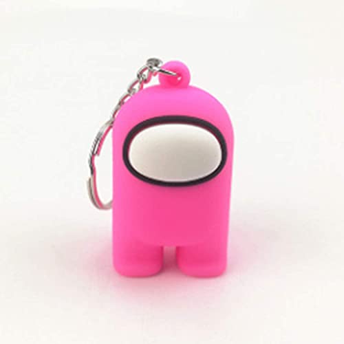 RecontraMago Llaveros con Tus Figuras favoritas de Among Us - Cuidado con el traidor! - Muchos Colores (Rosa)