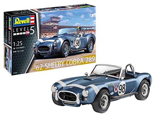 Revell-62 Shelby Cobra 289 Kit de Modelo, Color sin Pintar. (RV07669)