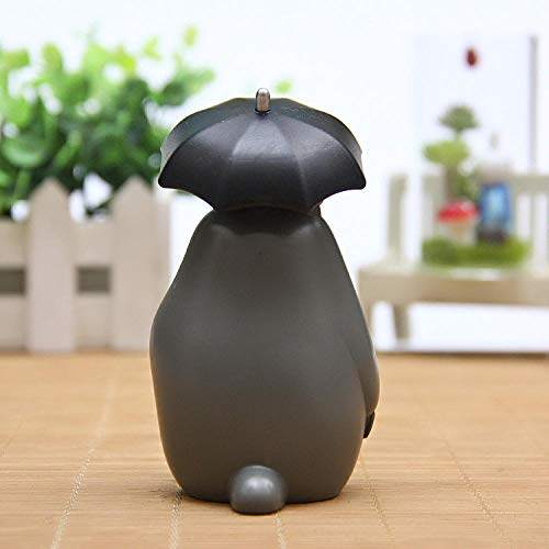 RGWSYTNIA Figura de Anime Estatua Mini Totoro Figura de acción con Paraguas Juguete Mi Vecino Totoro Vinilo Figuras de acción Juguetes muñeca Anime Regalos 5 cm